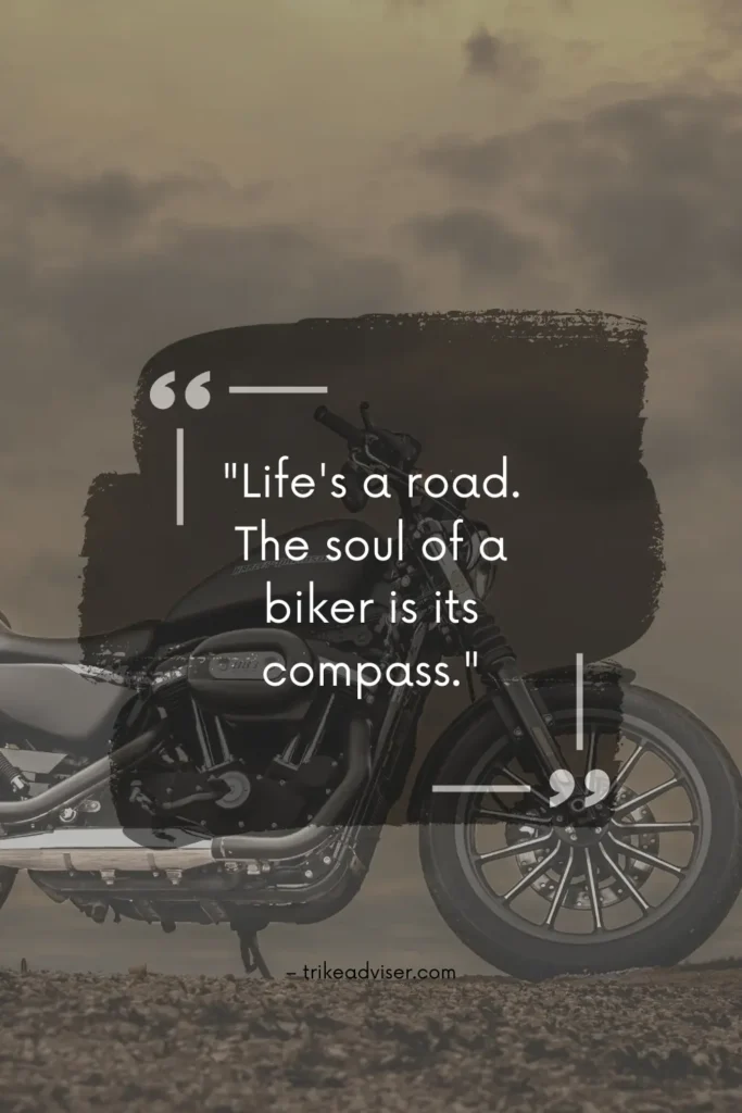 Life's a road. The soul of a biker is its compass.
