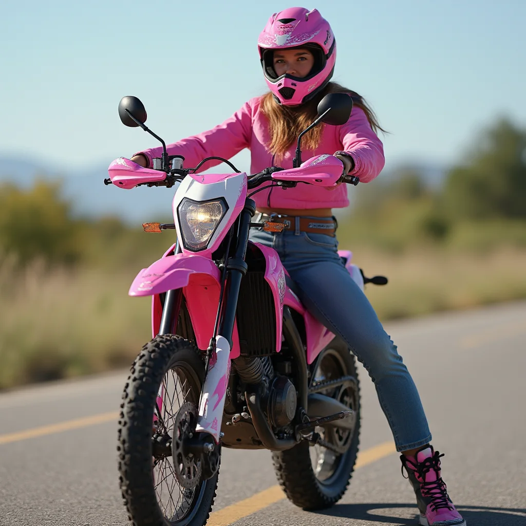 Kawasaki KLX250 Pink Dirt Bike