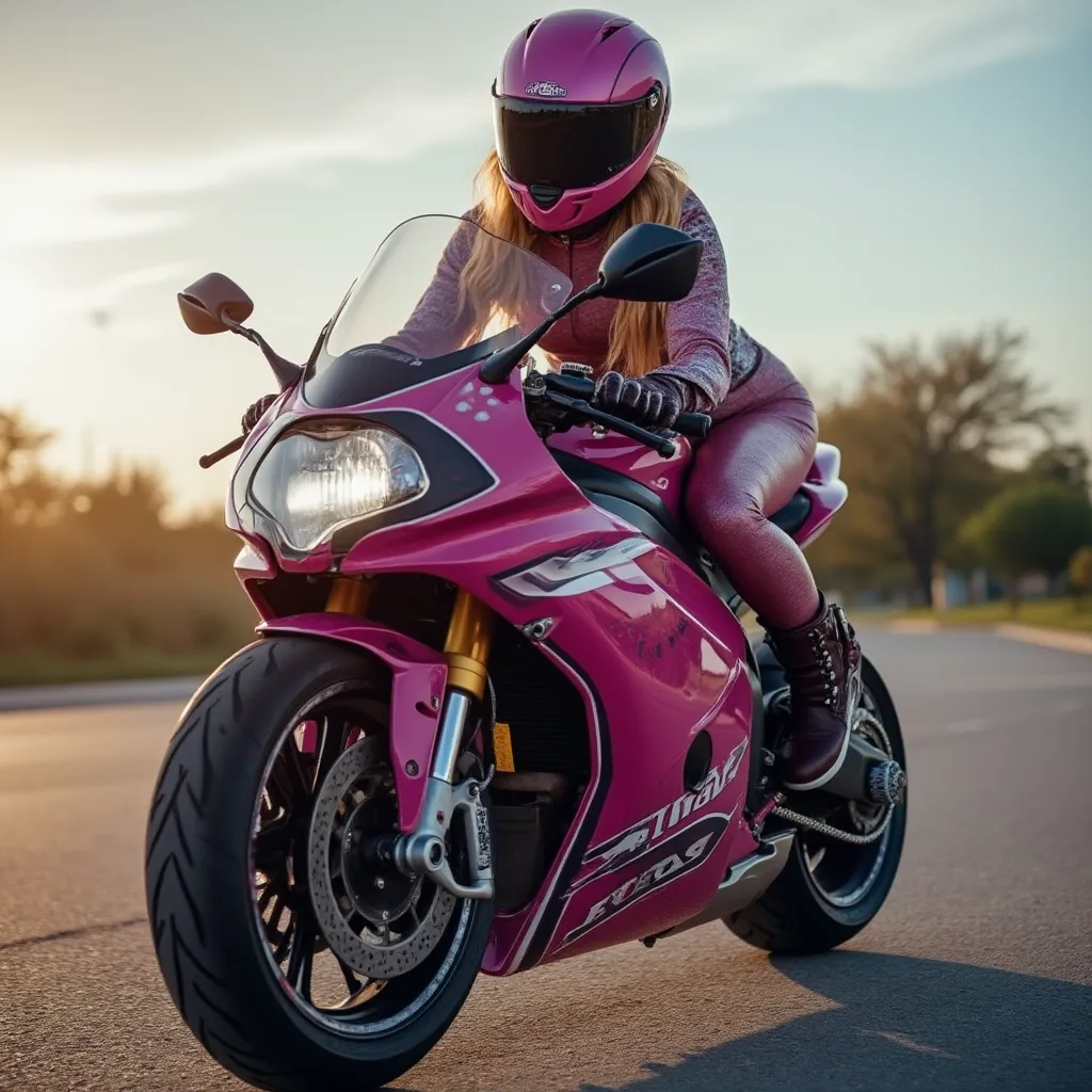 Triumph Daytona Pink Racer Bike