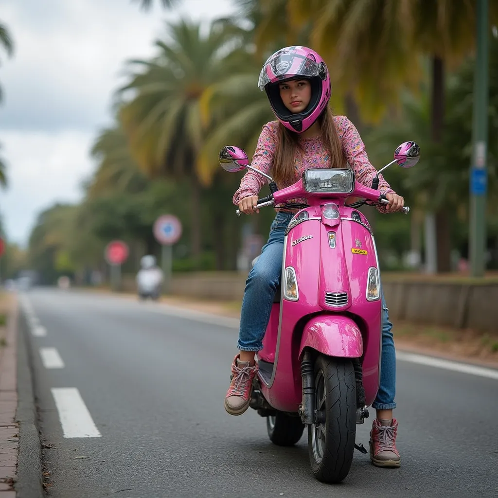 Vespa Primavera Pink Scooter